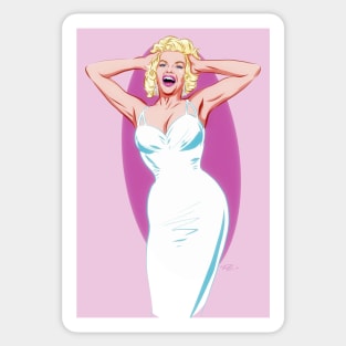 Jayne Mansfield - An illustration by Paul Cemmick Sticker